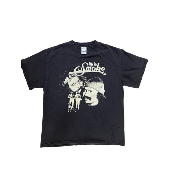 Vintage Cheech & Chong Up In Smoke Black T-Shirt L USA Delta Pro Weight 90’s Y2K - Picture 1 of 7